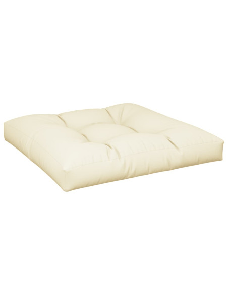 Cuscino per Pallet Crema 80x80x12 cm in Tessuto