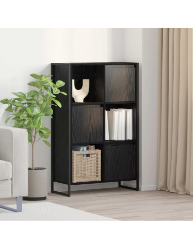 Armadio per Libri Rovere Nero 68 x 30 x 108.5 cm