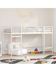 Struttura del letto loft per bambini Bianco 99,5 x 190 cm