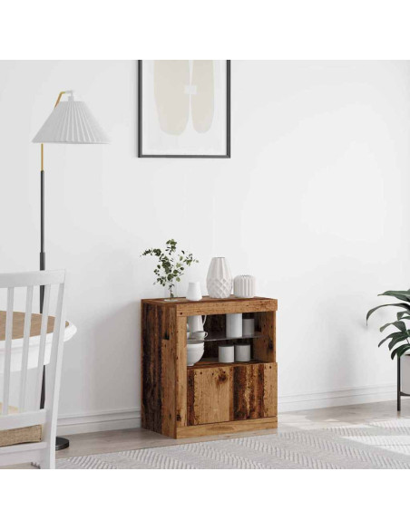 Madia LED Marrone 60,5 x 37 x 67 cm Legno multistrato