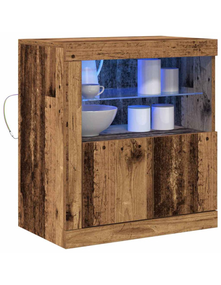 Madia LED Marrone 60,5 x 37 x 67 cm Legno multistrato
