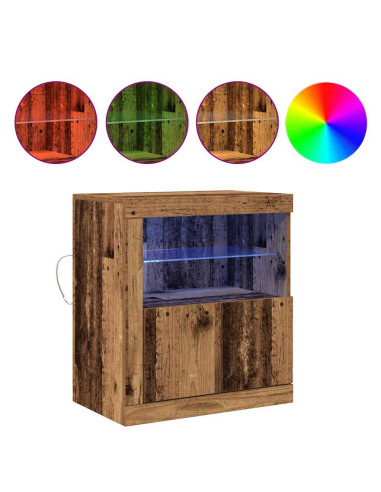 Madia LED Marrone 60,5 x 37 x 67 cm Legno multistrato