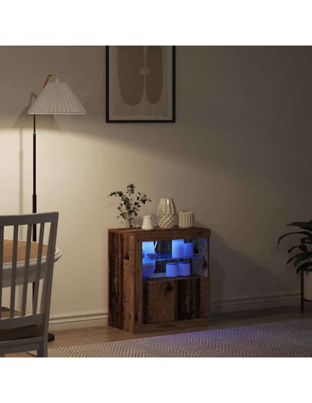 Madia LED Marrone 60,5 x 37 x 67 cm Legno multistrato