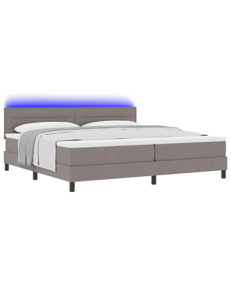 Letto a molle con materasso con led Talpa 200 x 200 cm Tessuto