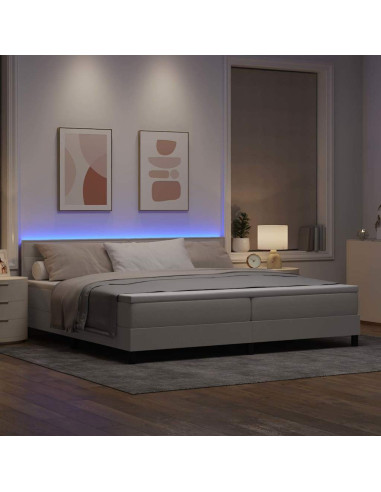 Letto a molle con materasso con led Talpa 200 x 200 cm Tessuto