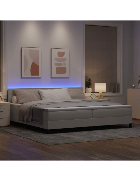 Letto a molle con materasso con led Talpa 200 x 200 cm Tessuto