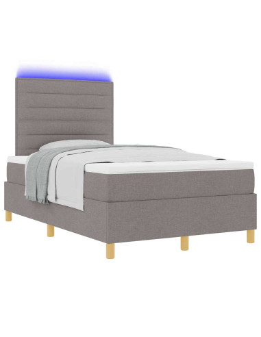 Letto a Sorgente LED con materasso Talpa 120 x 200 cm Tessuto