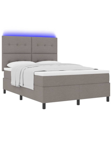 Letto a molle con materasso con led Talpa 140 x 190 cm Tessuto