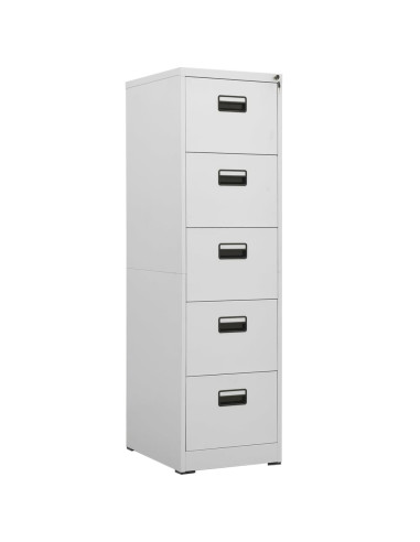 Armadio Classificatore Grigio Chiaro 46x62x164 cm in Acciaio