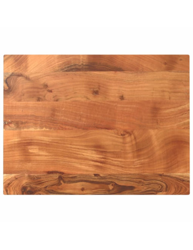 Piano Tavolo 80x50x2,5 cm Rettangolare Legno Massello Acacia