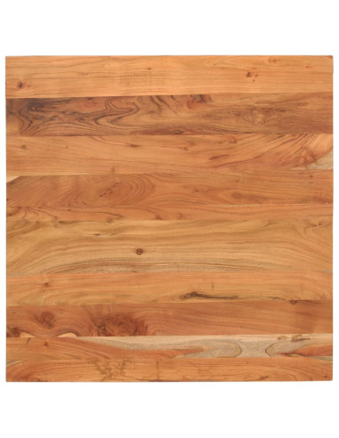 Piano Tavolo 70x70x2,5 cm Quadrato Legno Massello di Acacia
