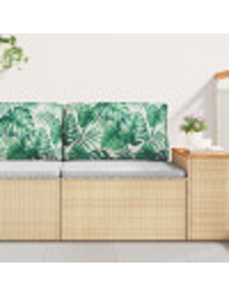 Cuscino Foglia Motivo Foglia 70 x 40 x 12 cm Tessuto Oxford