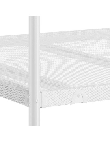 Letto a Castello senza Materasso Bianco 107x203 cm in Acciaio