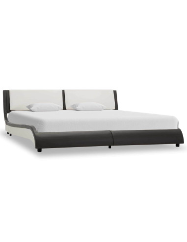 Struttura del letto Grigio e bianco 160 x 200 cm