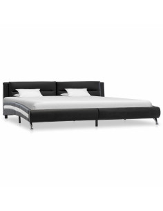 Struttura del letto Nero 160 x 200 cm Pelle Sintetica