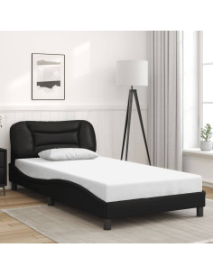 Giroletto senza Materasso Hvar Nero 100x203 cm in Similpelle