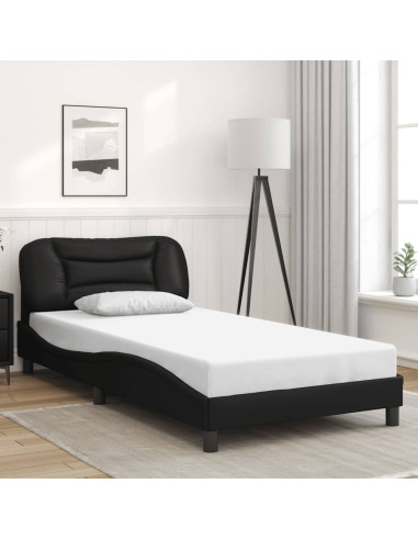 Giroletto senza Materasso Hvar Nero 100x203 cm in Similpelle