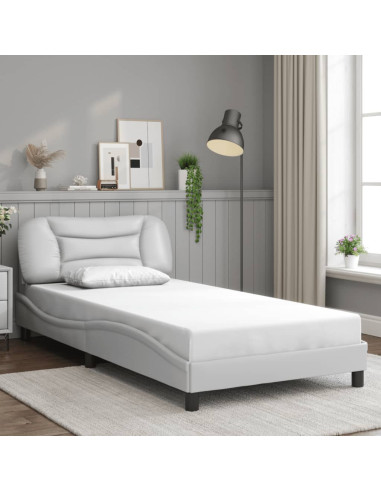 Giroletto senza Materasso Hvar Bianco 100x203 cm in Similpelle