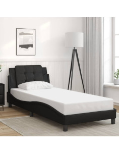 Giroletto senza Materasso Zadar Nero 100x203 cm in Similpelle