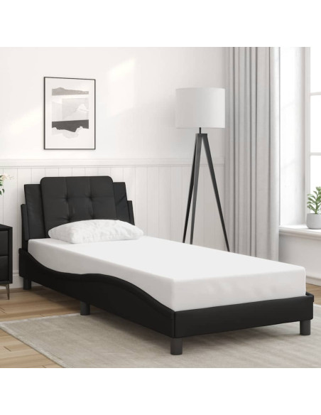 Giroletto senza Materasso Zadar Nero 100x203 cm in Similpelle