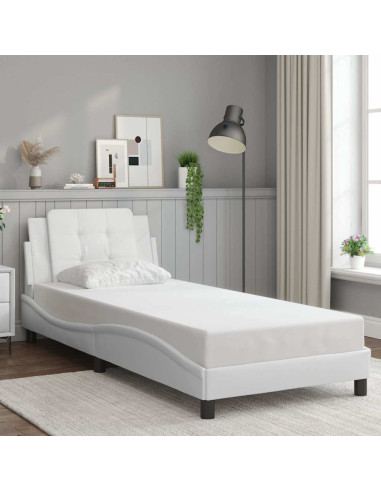 Giroletto senza Materasso Zadar Bianco 100x203 cm in Similpelle