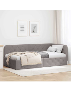 Cornice del letto ad angolo Talpa 100 x 200 cm Tessuto