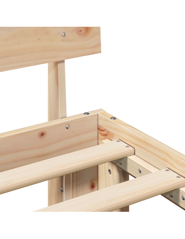 Struttura del letto Naturale 100 x 200 cm Pino massello