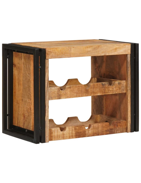 Portabottiglie 100 x 45 x 33 cm Legno di Mango Grezzo Massiccio