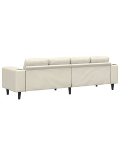 Divano per Soggiorno Crema 250 x 77 x 76 cm