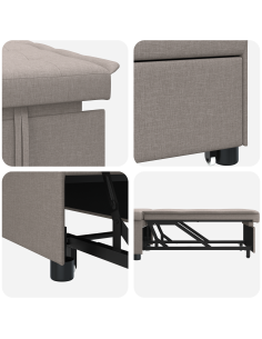 Divano Letto Estraibile Talpa 194 x 50 x 82 cm Legno compensato