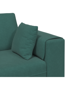 Divano con cuscino Verde Scuro 250 x 77 x 76 cm Velluto