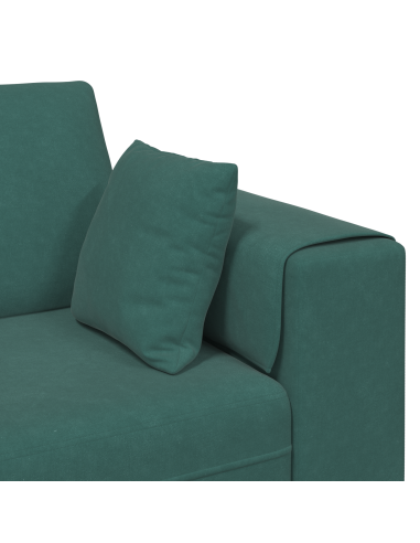 Divano con cuscino Verde Scuro 250 x 77 x 76 cm Velluto