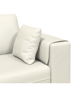 Divano con cuscino Crema 250 x 77 x 76 cm Velluto