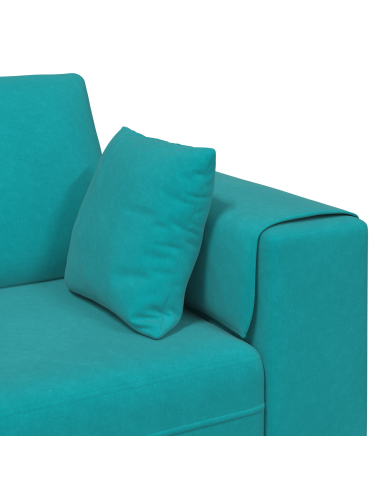 Divano con cuscino Turchese 250 x 77 x 76 cm Velluto