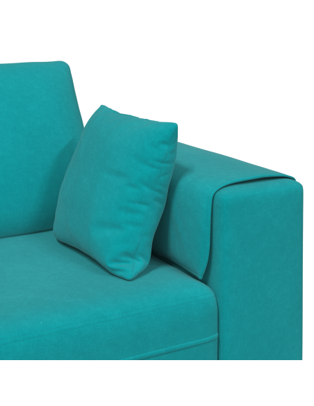 Divano con cuscino Turchese 250 x 77 x 76 cm Velluto