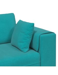 Divano con cuscino 3 pcs Turchese Velluto