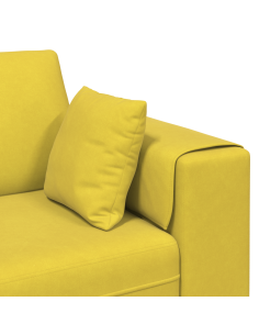 Divano con cuscino Giallo 250 x 77 x 76 cm Velluto
