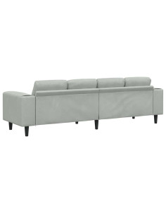 Divano per Soggiorno Grigio chiaro 250 x 77 x 76 cm