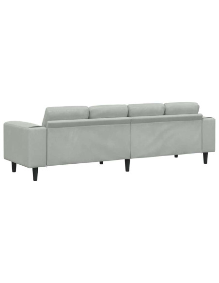 Divano per Soggiorno Grigio chiaro 250 x 77 x 76 cm