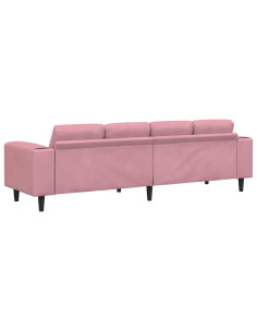Divano per Soggiorno Rosa 250 x 77 x 76 cm