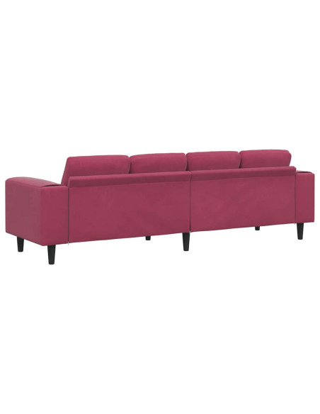 Divano per Soggiorno Rosso Vino 250 x 77 x 76 cm
