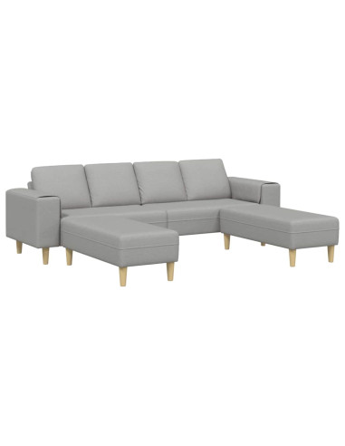 Divano per Soggiorno 3 pcs Grigio Nuvola Poliestere