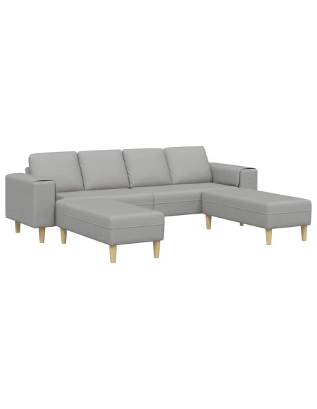 Divano per Soggiorno 3 pcs Grigio Nuvola Poliestere