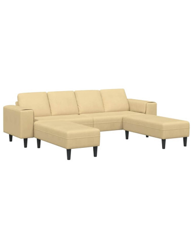 Divano Grigio Verde 250 x 188 x 76 cm Tessuto in Cords