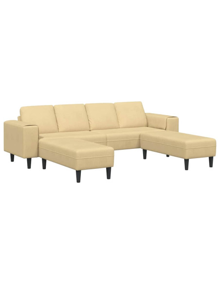 Divano Grigio Verde 250 x 188 x 76 cm Tessuto in Cords