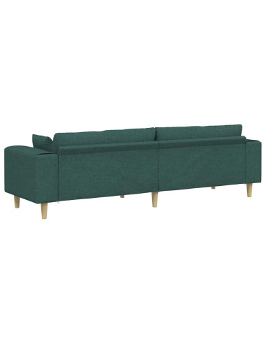 Divano con cuscino Verde Scuro 250 x 77 x 76 cm Tessuto