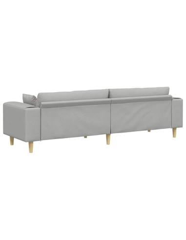 Divano con cuscino Grigio Nuvola 250 x 77 x 76 cm Tessuto