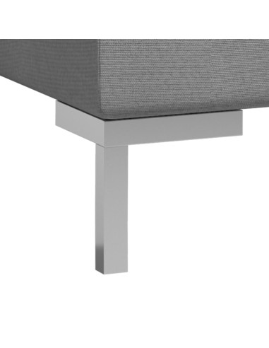 Divani Angolari Modulari 2 pz Cuscini in Tessuto Grigio Chiaro