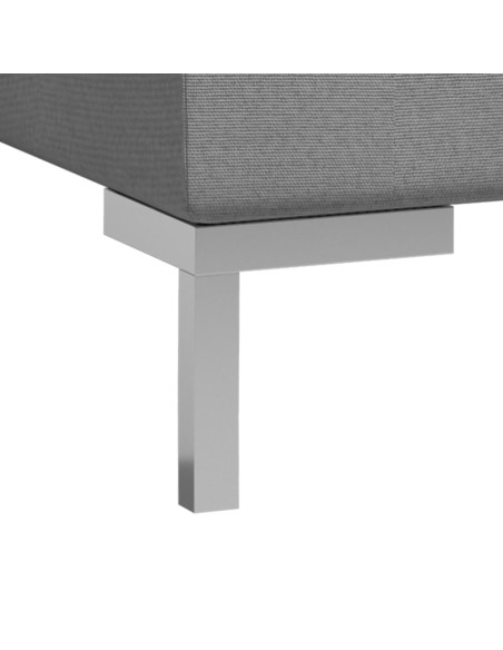Divani Angolari Modulari 2 pz Cuscini in Tessuto Grigio Chiaro