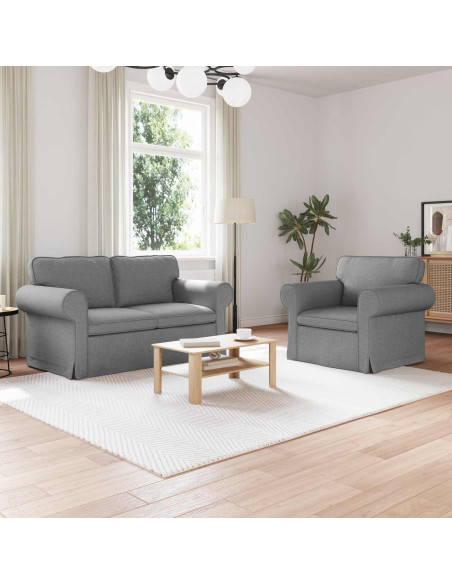 Divano 2 pcs Grigio chiaro